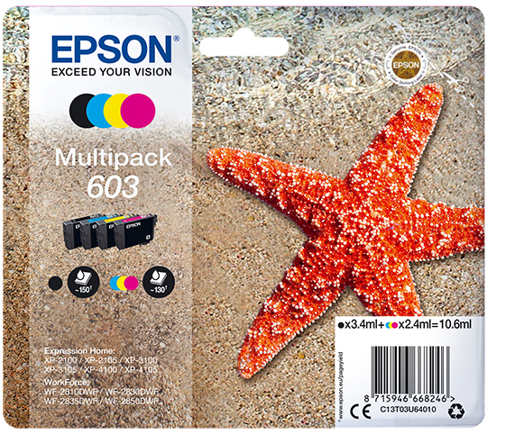 foto del prodotto epson multipack 4 colours 603 ink