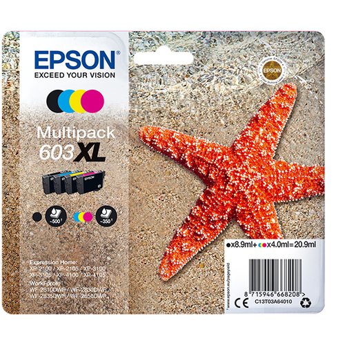 foto del prodotto epson multipack 4 colours 603xl ink