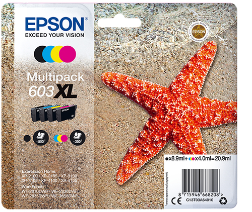 foto del prodotto epson multipack 4 colours 603xl ink