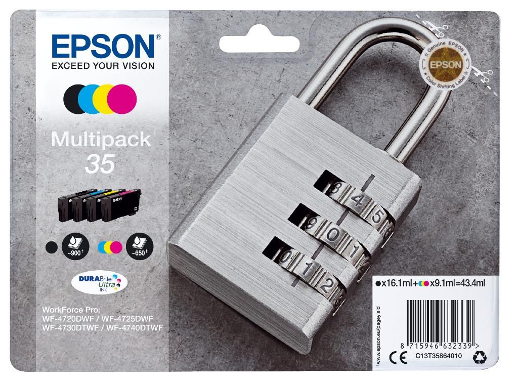 foto del prodotto epson padlock multipack 4 colours 35 durabrite ultra ink