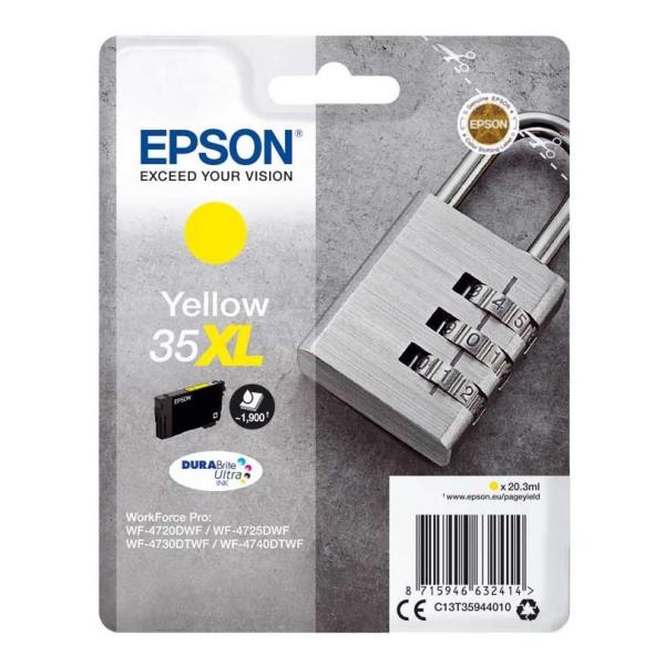 foto del prodotto epson padlock singlepack yellow 35xl durabrite ultra ink