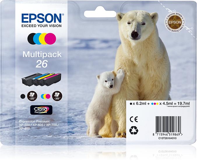 foto del prodotto epson polar bear multipack 26 4 colori ncmg 
