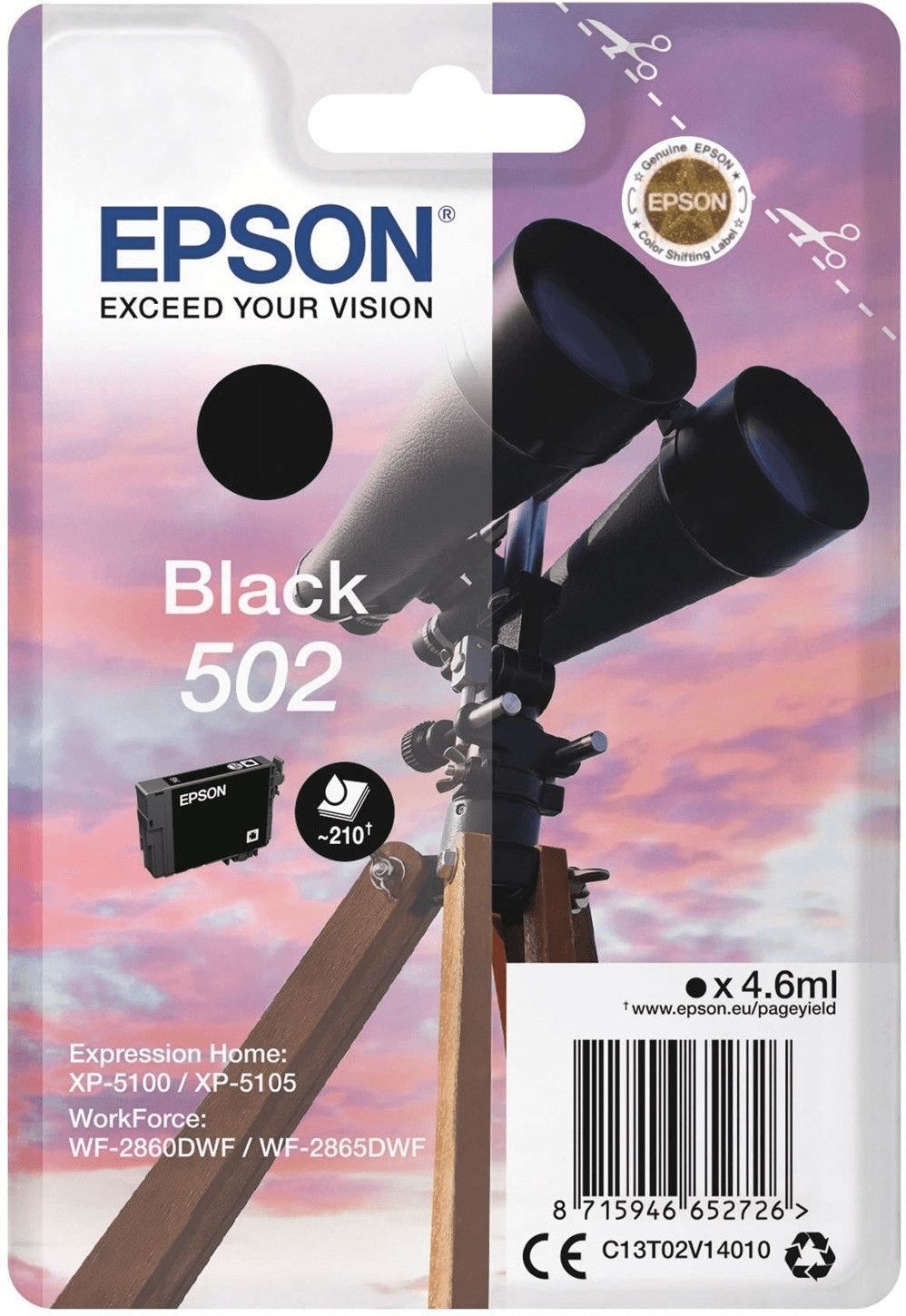 foto del prodotto epson singlepack black 502 ink