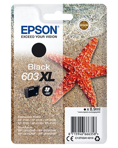 foto del prodotto epson singlepack black 603xl ink