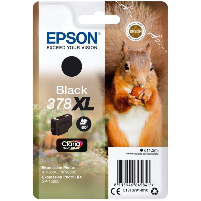 foto del prodotto epson squirrel c13t37914010 cartuccia d'inchiostro 1 pz originale resa elevata xl nero
