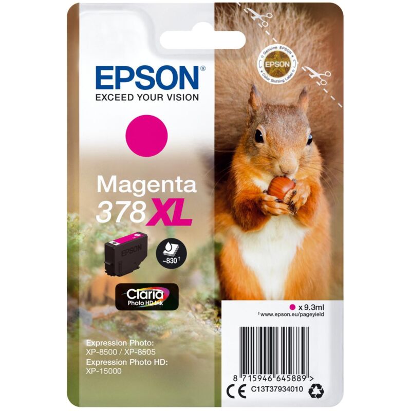 foto del prodotto epson squirrel c13t37934010 cartuccia d'inchiostro 1 pz originale resa elevata xl magenta