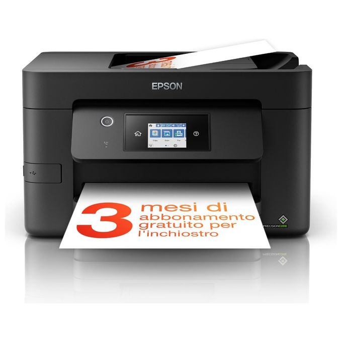 foto del prodotto epson stampante inkjet multifunzione workforce pro wf-3825dwf risoluzione 4800x2400 dpi a4 wifi nera