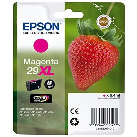 foto del prodotto epson strawberry cartuccia fragole nero inchiostri claria home 29xl