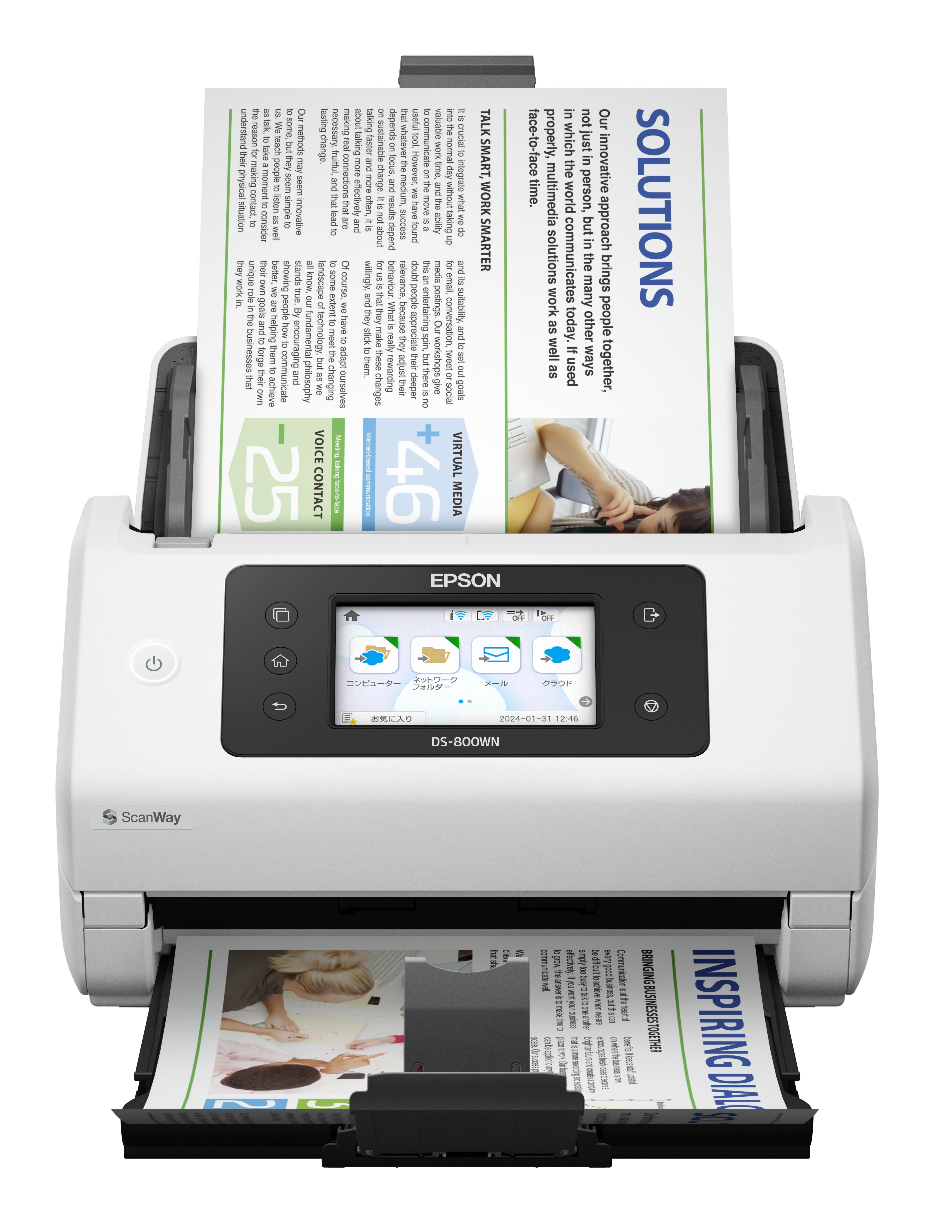 foto del prodotto epson workforce ds 800wn scanner a foglio 600 x 600 dpi a4 bianco