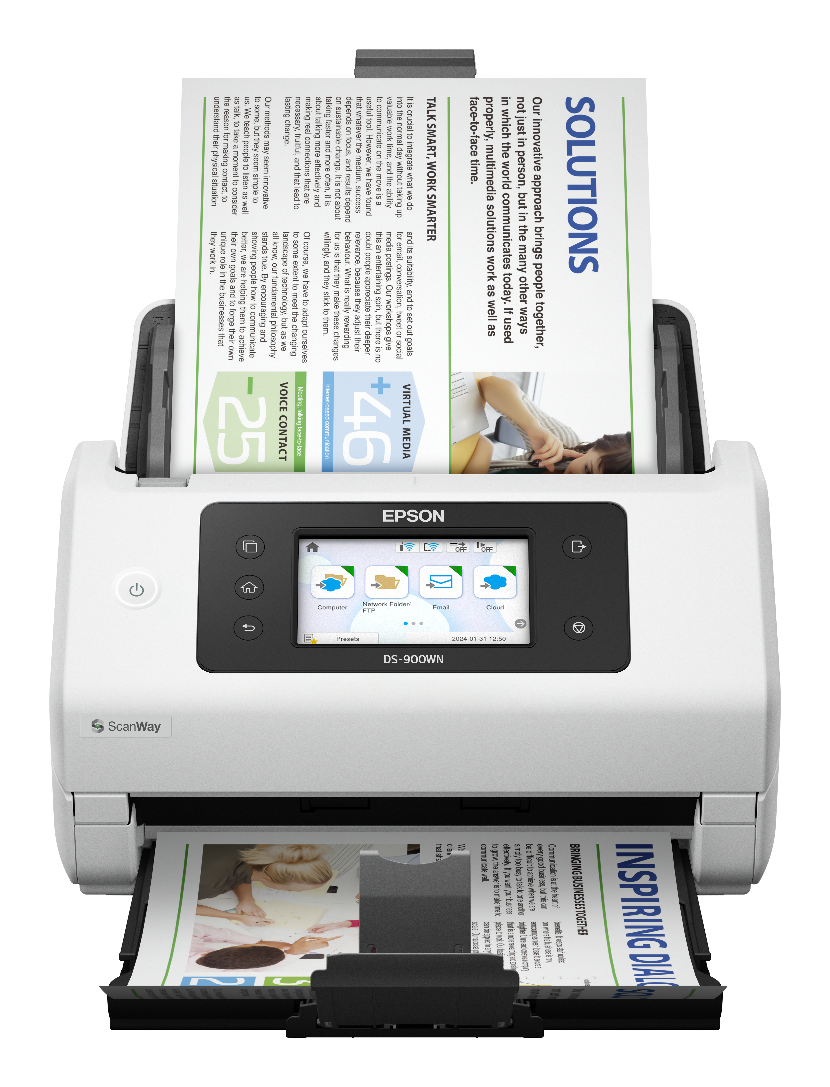foto del prodotto epson workforce ds 900wn scanner a foglio 600 x 600 dpi a4 bianco
