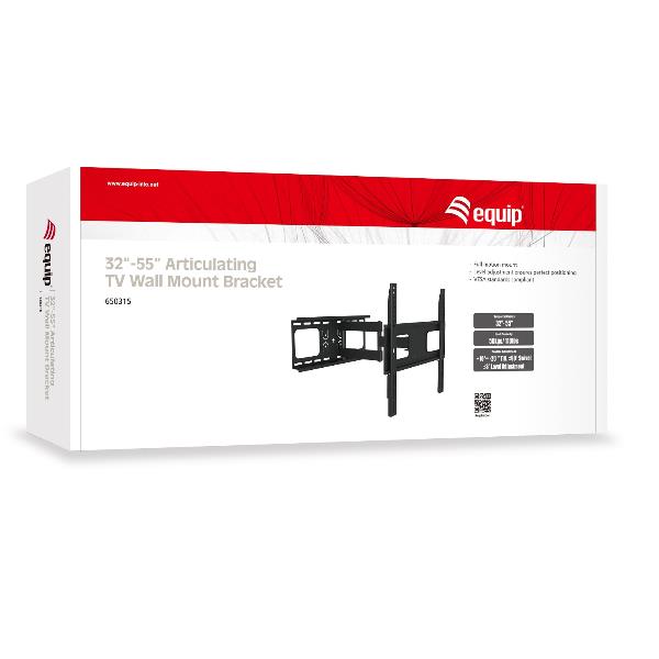 foto del prodotto equip 650315 staffa di montaggio a parete per tv articolata da 32 a 55 .
