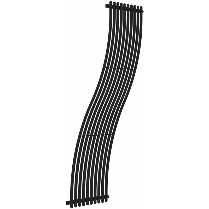 foto del prodotto ercos radiatore scaldasalviette d arredo nero opaco versione destra cassiopea ascasd490004301700 nero opaco