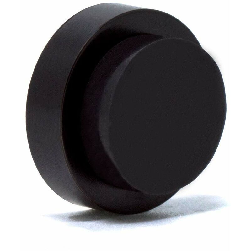 foto del prodotto erhope - evi herrajes fermaparete adesivo 24 x 14 mm gomma nera acciaio inox v2a laccato nero compresi utensile, vite + tassello di fissaggio mod.