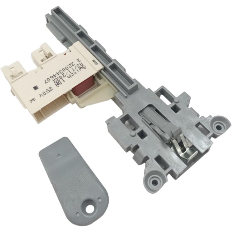 foto del prodotto ericambi elettroserratura blocco porta 2 contatti per sportello lavatrice, compatibile con smeg dimensioni l.p.h. 155x65x18 mm modelli