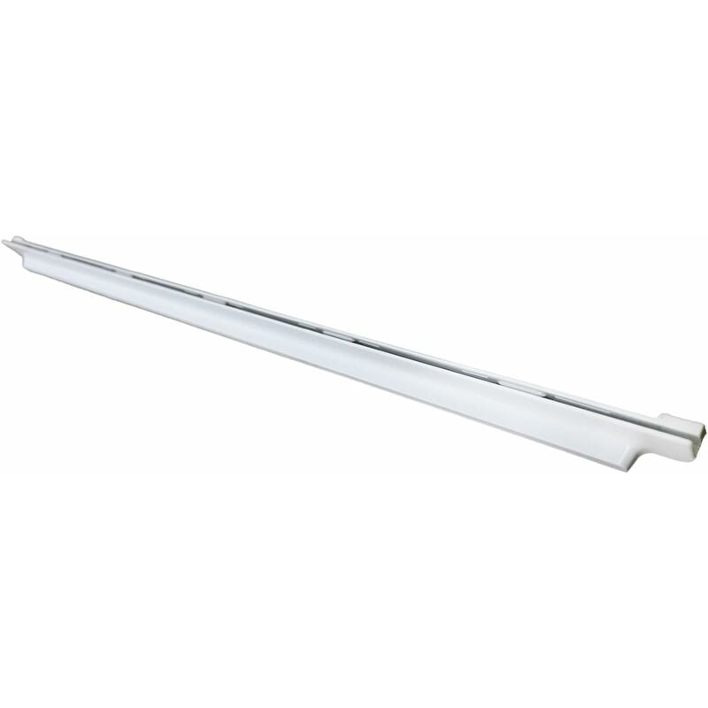 foto del prodotto ericambi , profilo bordo posteriore per ripiano in vetro frigorifero, compatibile con rex electrolux aeg, dimensioni 458x16 mm , colore bianco, per