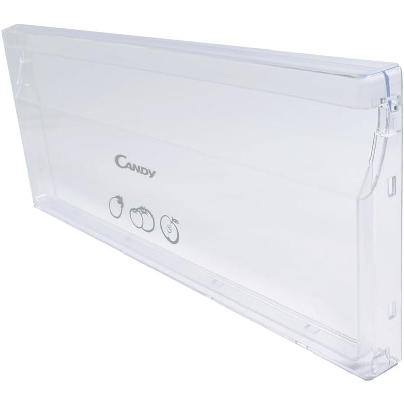 foto del prodotto ericambi , sportello frontale inferiore per cassetto verdura frigorifero, compatibile con candy hoover haier, dimensioni 454x185x30 mm , per