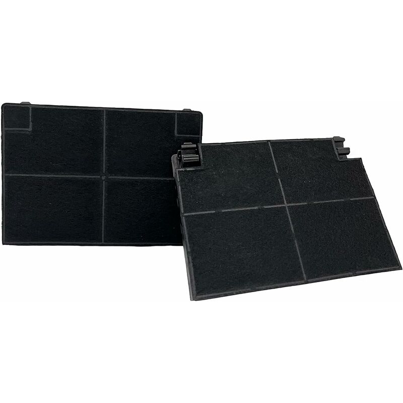 foto del prodotto ericambi , x2 filtro a carbone rettangolare per cappa aspirante, compatibile con elica franke whirlpool rex electrolux, type eff70 dimensioni 