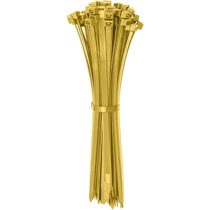 foto del prodotto erko fascette plastica beige bamb 200 x 3,6 mm 100 pezzi breve, di cablaggio professionali, resistente allatemperature, forte, per il giardino, la