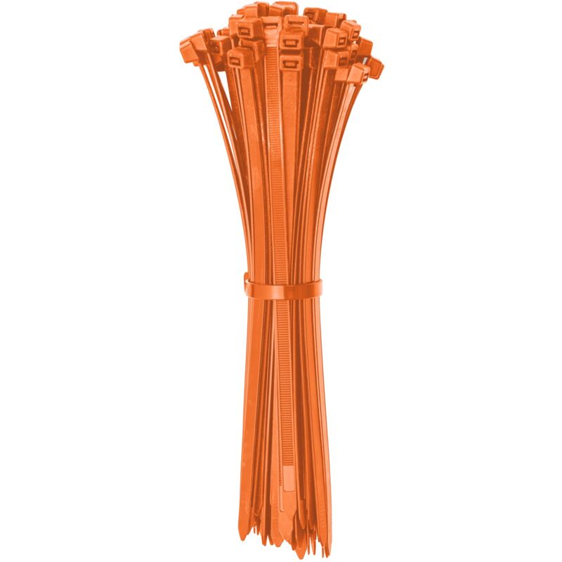 foto del prodotto erko fascette stringicavo arancione 200 mm x 3,6 mm 100 pezzi resistente alle intemperie, alta visibilit , progetti fai da te, gestione dei cavi,