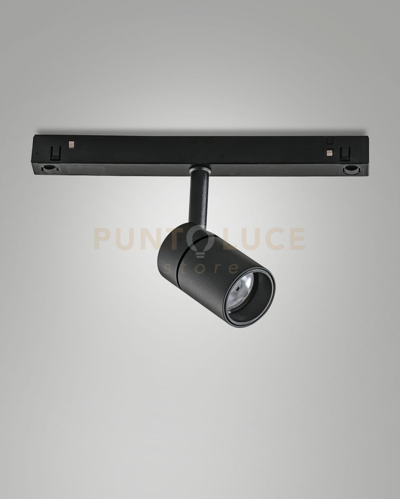 foto del prodotto ermes spot 3000k 6w 530lm 48v per sistema binario 24 on off nero