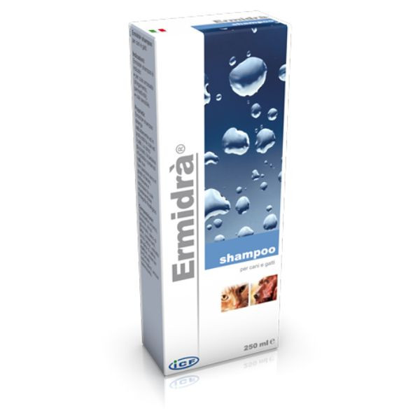 foto del prodotto ermidr shampoo idratante anti secchezza icf per cani e gatti 250 ml 1 ordine scegli lo sconto bzr5 bzr20 200 punti fedelt 