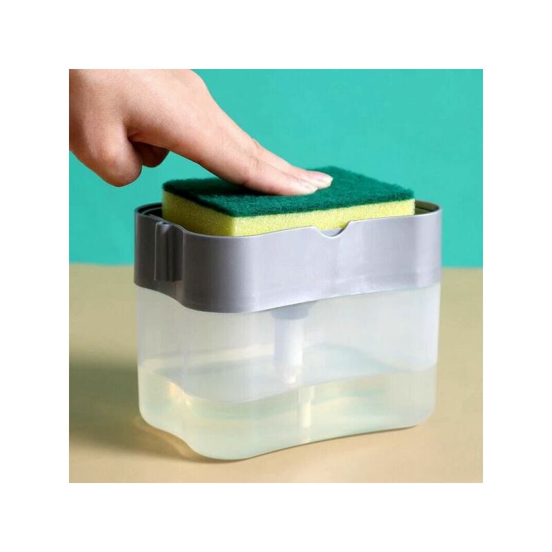 foto del prodotto erogatore dispenser di sapone liquido 385ml porta spugna per cucina spugna
