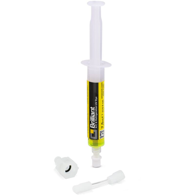 foto del prodotto errecom brilliant 7,5 ml, tracciante fluorescente uv per individuare perdite di gas refrigerante negli impianti di climatizzazione e