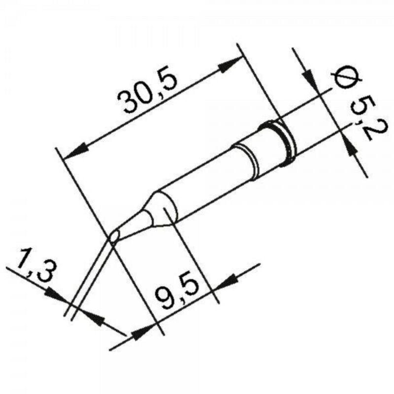 foto del prodotto ersa 0102wdlf35 punta di saldatura dimensione punta 3.50 mm contenuto 1 pz.