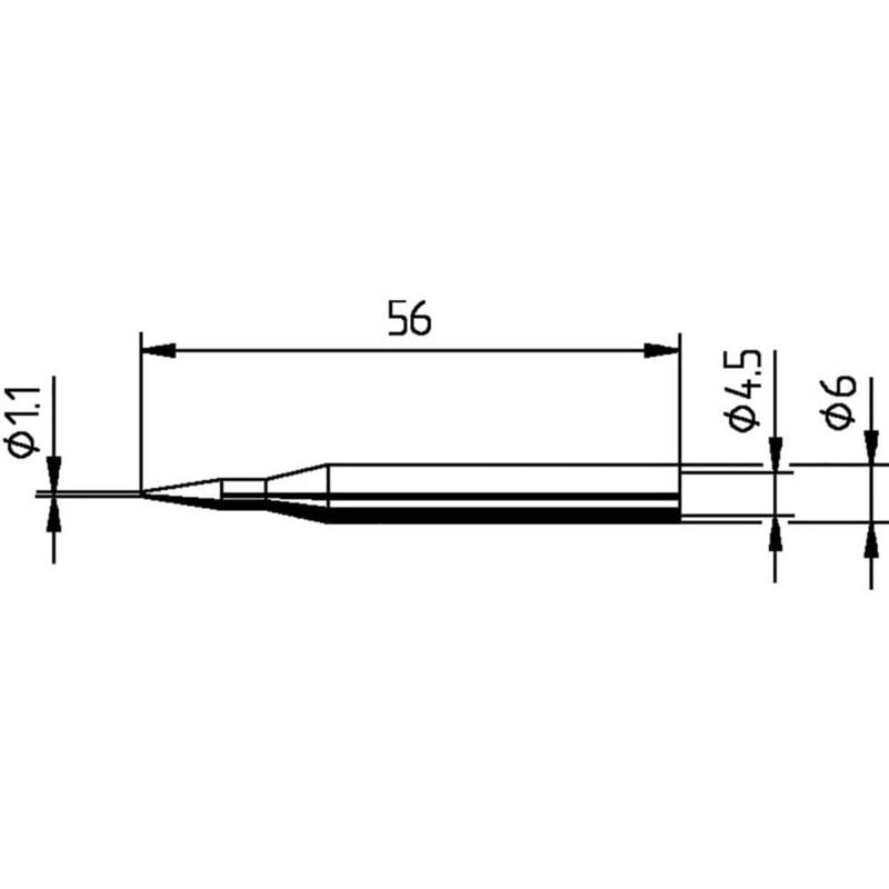 foto del prodotto ersa 0162bd punta di saldatura forma matita dimensione punta 1.10 mm contenuto 1 pz.