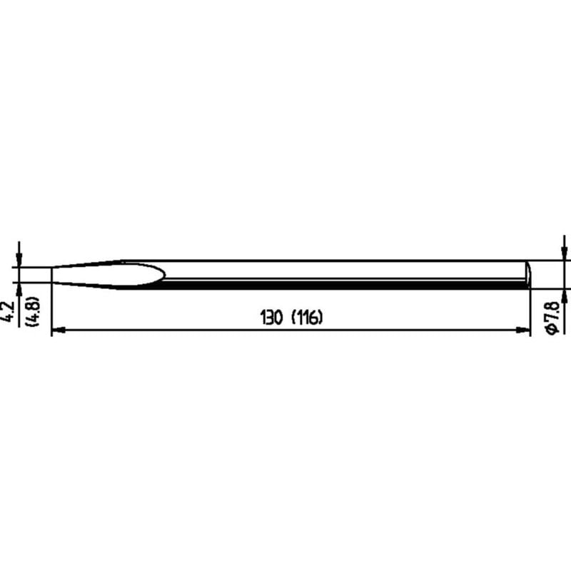 foto del prodotto ersa 082kd punta di saldatura forma a scalpello dur dimensione punta 4.8 mm contenuto 1 pz.
