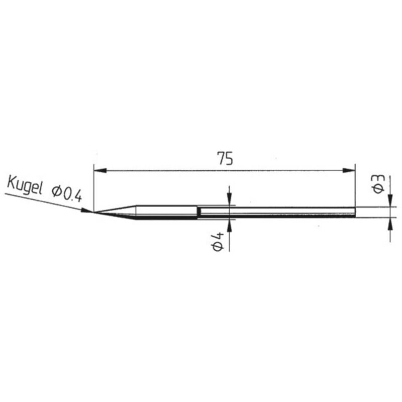 foto del prodotto ersa 212 bd lf punta di saldatura forma matita dimensione punta 0.4 mm contenuto 1 pz.