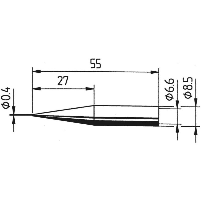 foto del prodotto ersa 842 ud lf punta di saldatura forma matita, prolungata dimensione punta 0.4 mm contenuto 1 pz.