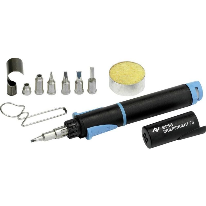 foto del prodotto ersa independent 75 profi set kit saldatore a gas 580 c 60 min incl. punta di saldatura, incl. accenditore piezo 1 pz