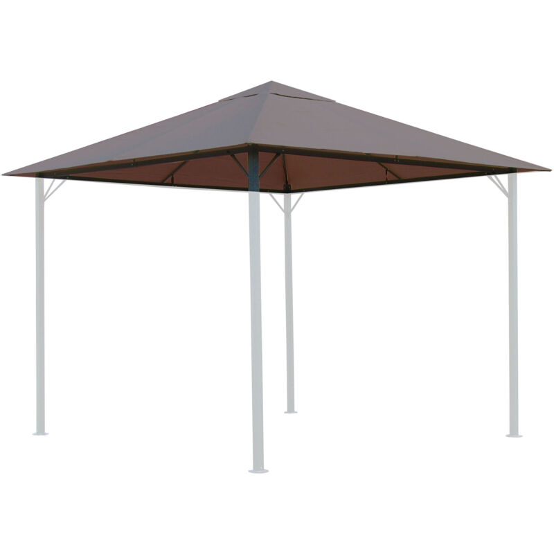 foto del prodotto ersatzdach f r garten pavillon 3x3m taupe beigegrau ral 7006 pavillondach ersatzbezug