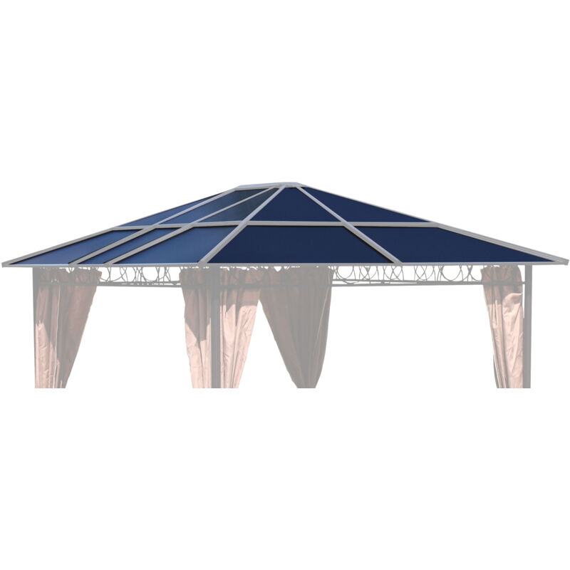 foto del prodotto ersatzdach f r hardtop pavillon 3x3,6m doppelstegplatten polycarbonat braun
