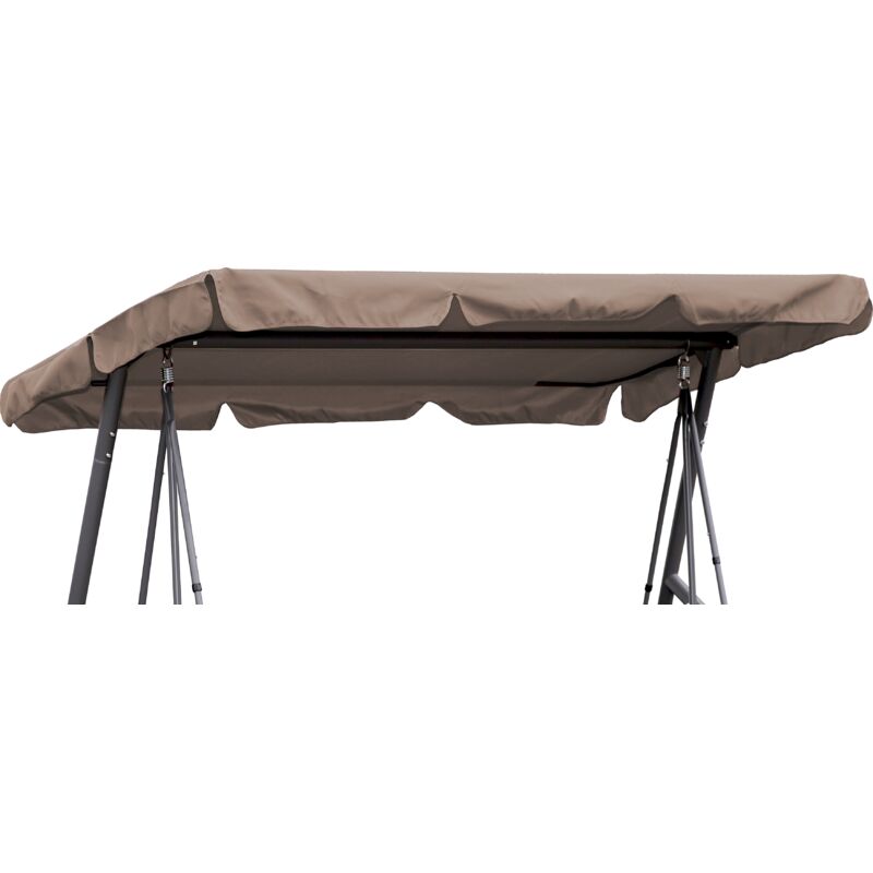 foto del prodotto ersatzdach gartenschaukel universal 145x200 cm hollywoodschaukel 3 sitzer taupe uv 50 ersatz bezug sonnendach schaukel dach