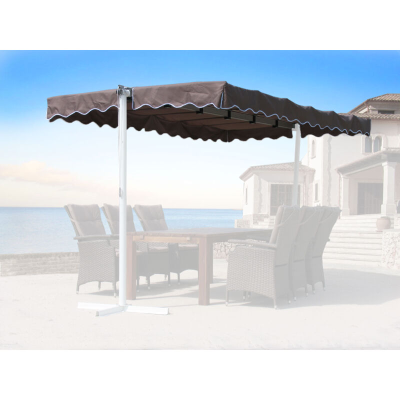 foto del prodotto ersatzdach standmarkise dubai 375 x 225 cm markise taupe / beigegrau ral 7006