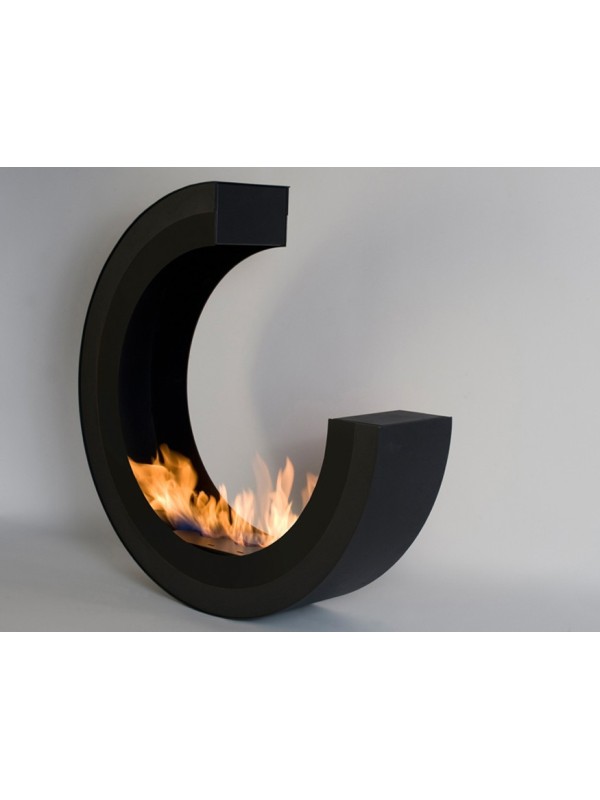 foto del prodotto erta c biocamino da pavimento freestanding colore nero