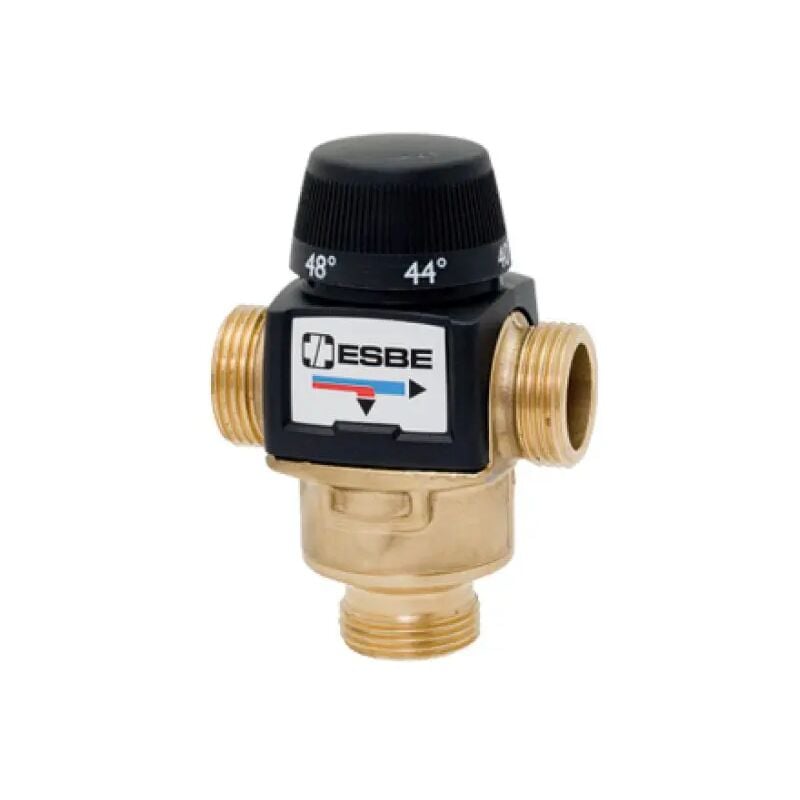 foto del prodotto esbe valvola deviatrice termostatica a tre vie taratura variabile serie vtd582 1 regolabile da 42 a 52 c