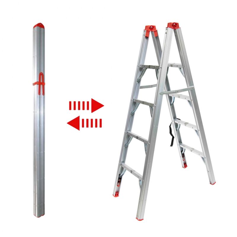 foto del prodotto escabeau pliable t lescopique tubulaire 1.51m 4 marches