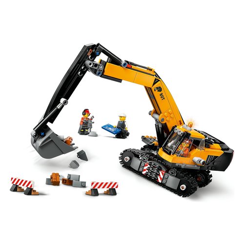 foto del prodotto escavatore da cantiere giallo lego 60420 city great vehicles
