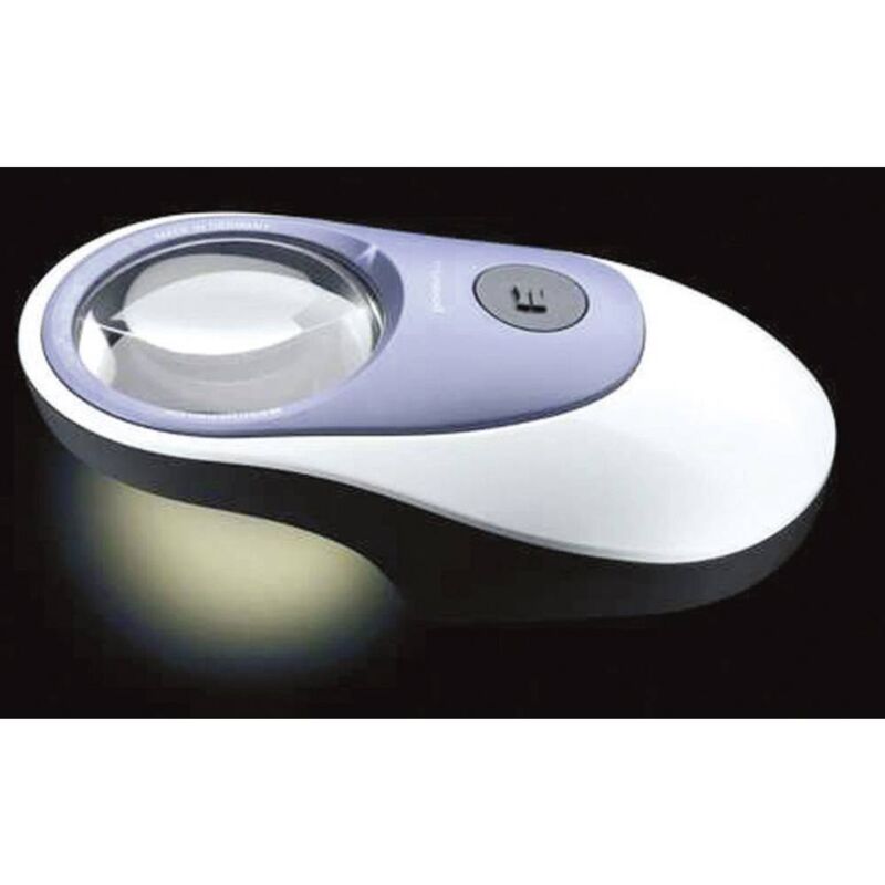 foto del prodotto eschenbach 158620 led powerlux lente d ingrandimento portatile con illuminazione led ingrandimenti 5 x lente 58 m
