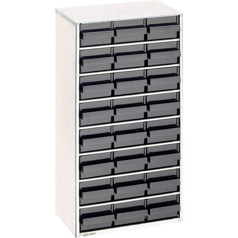 foto del prodotto esd raaco 1224 02 magazzino esd in acciaio l x l x a 306 x 150 x 552 mm scomparti 24 incl. cavo di messa a terra con