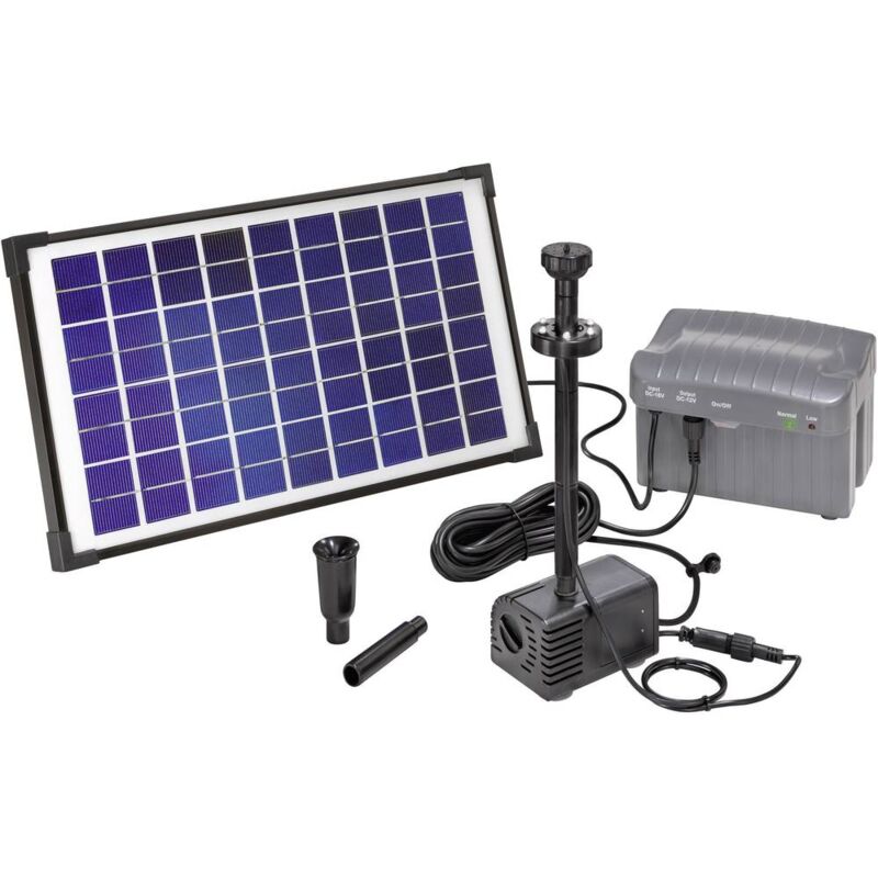 foto del prodotto esotec 101774 napoli led kit pompa solare con illuminazione, con batteria tampone