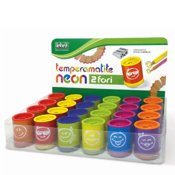 foto del prodotto esp24 temperamatite 2 fori neon