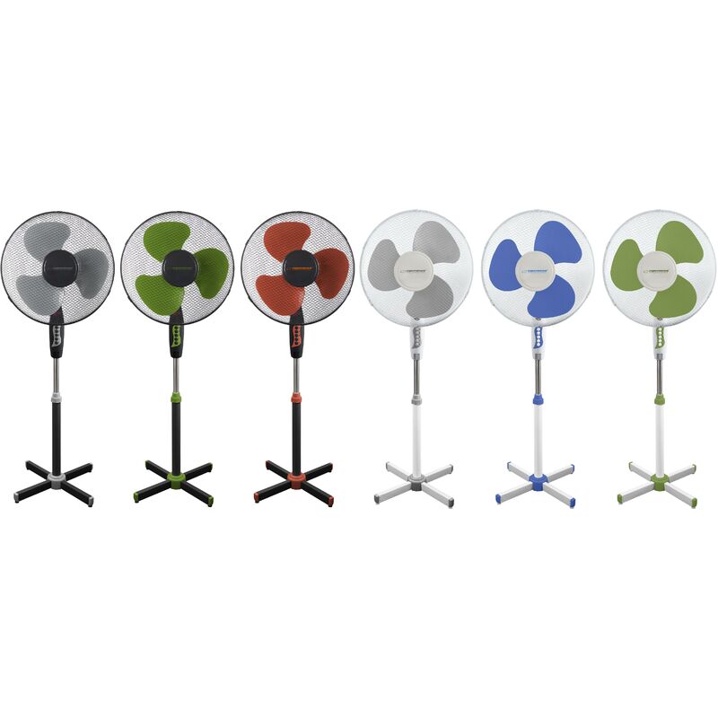 foto del prodotto esperanza ehf001wb hurricane ventilatore a piantana 50 w , colore bianco e blu