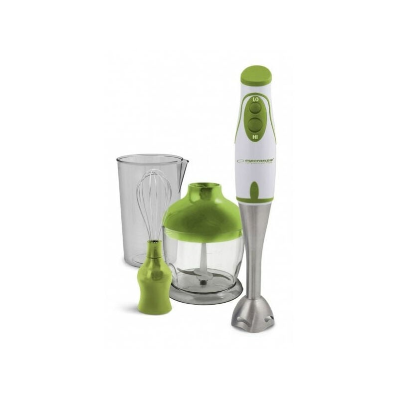 foto del prodotto esperanza frullatore ad immersione ekm003g bianco nero verde 450 w