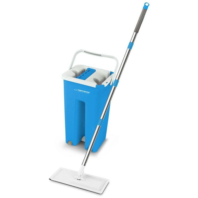foto del prodotto esperanza mop with bucket ehs004 azzurro bianco microfibra