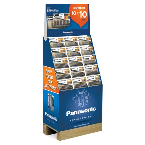 foto del prodotto espositore batterie panasonic floor