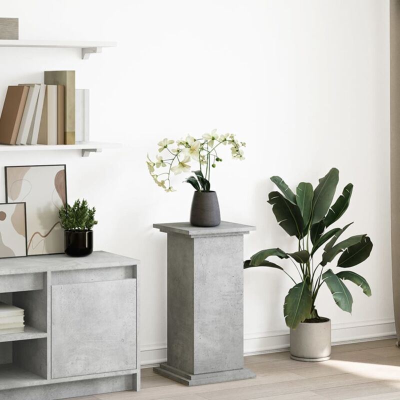 foto del prodotto espositore con portaoggetti grigio cemento 31x30x60 truciolato vidaxl